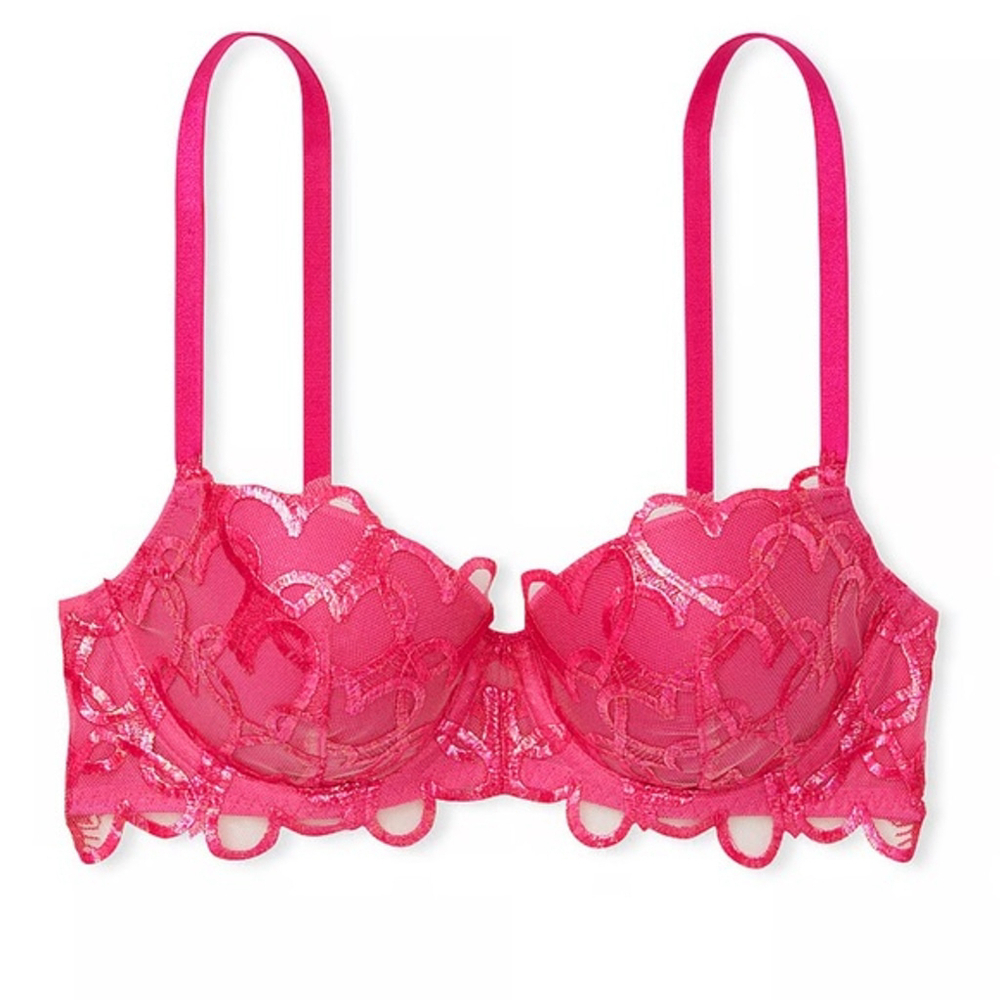 Women's Victoria's Secret Dream Angels Pink Lace Unlined Bra 32D